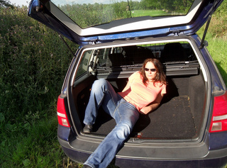 Nackt Outdoor Im Auto